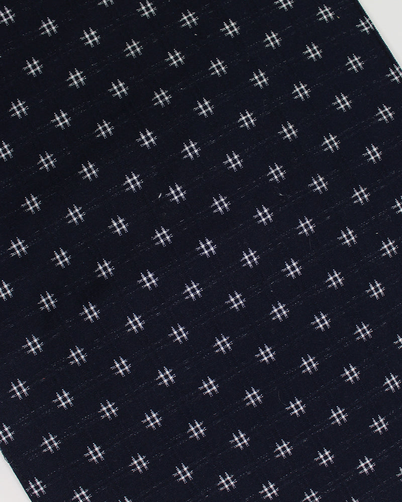 Kiriko Original Table Mat, Kasuri-Ori Indigo with White Igeta