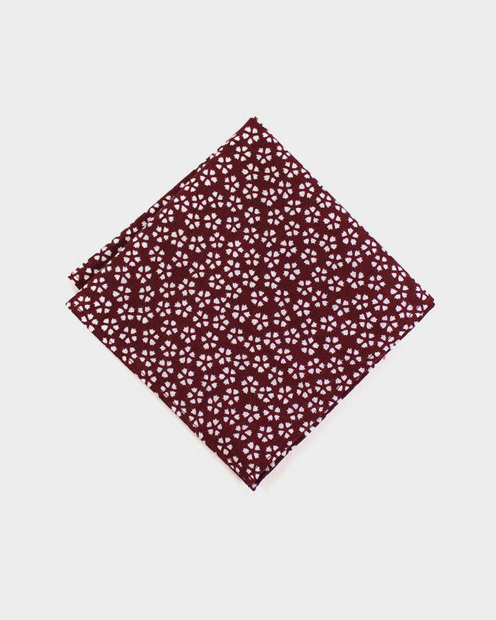Pocket Square Burgundy Sakura