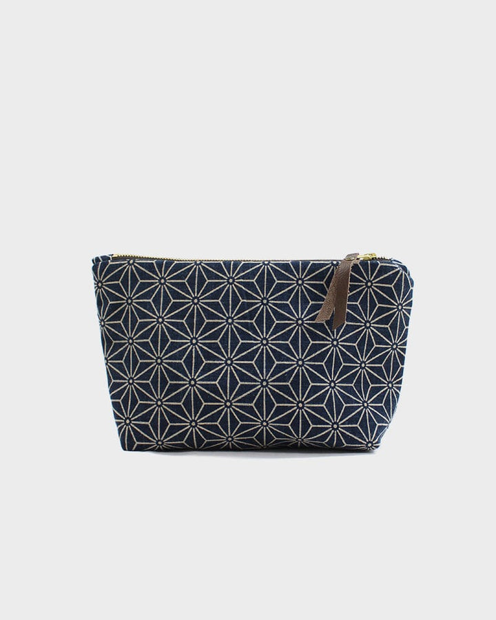 Kiriko Original Stand-Up Pouch, Indigo Asanoha