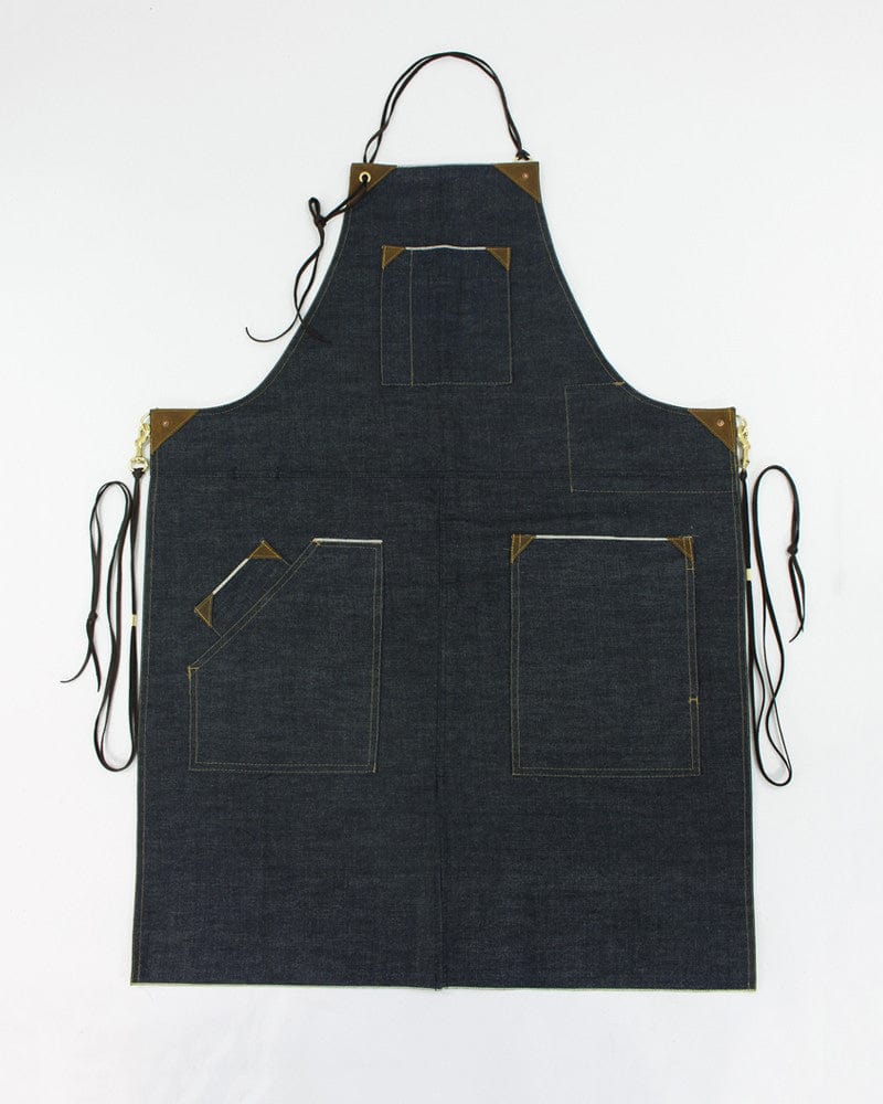 Kokoro Original Work Apron, Full, Japanese Selvedge Denim, Indigo
