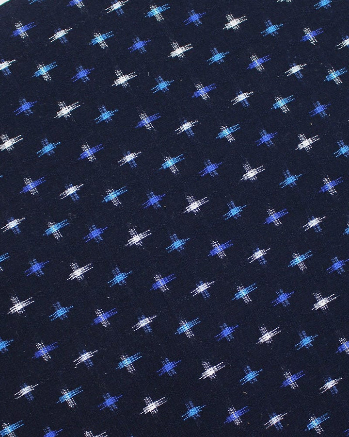 Kiriko Original Table Mat, Kasuri-Ori Indigo with White and Blue Jyuji