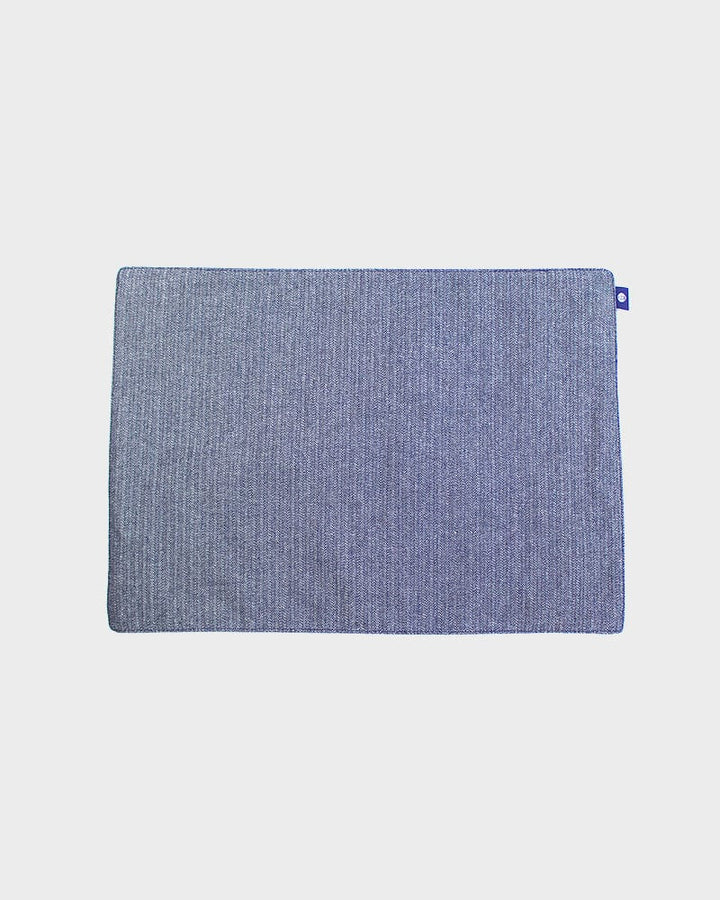 Kiriko Original Table Mat, Kasuri-Ori Indigo with White and Blue Jyuji