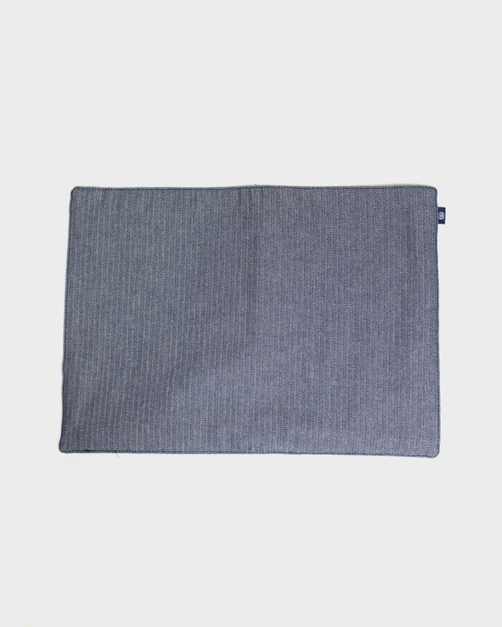 Kiriko Original Table Mat, Kasuri-Ori Indigo with White Jyuji