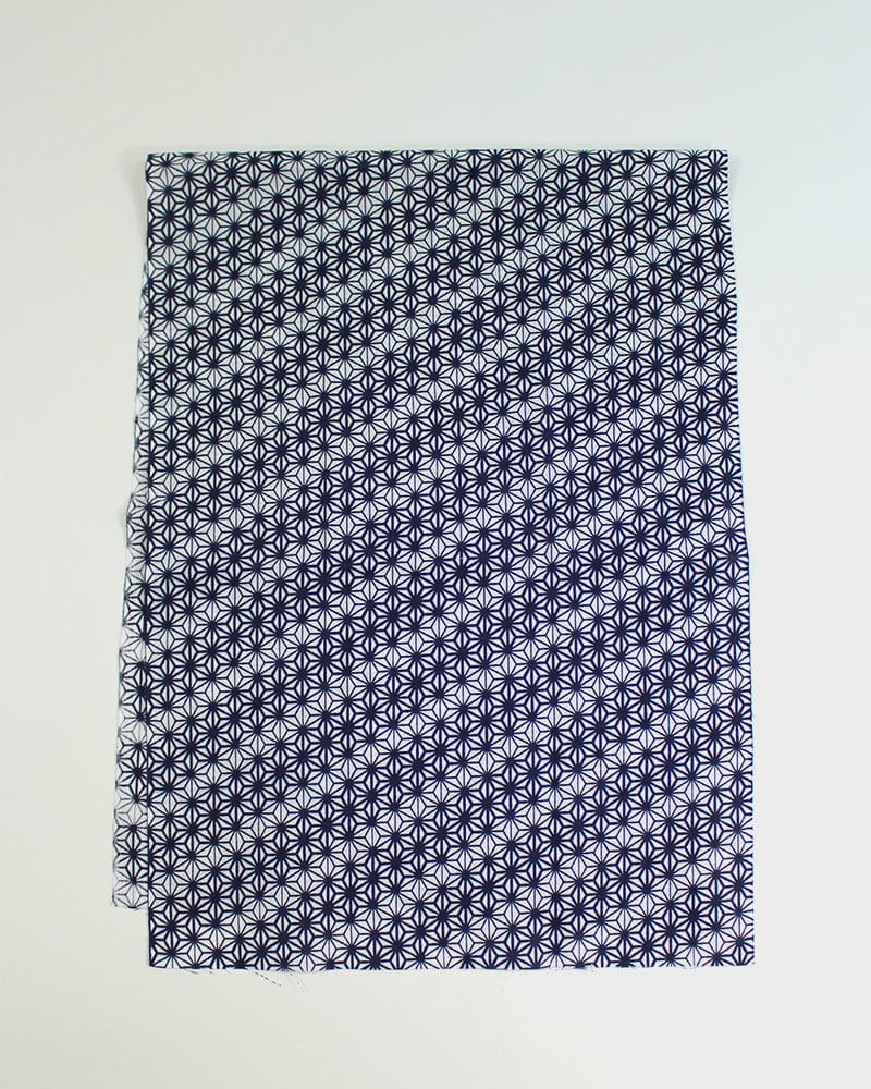 Tenugui, Classic, Komon, Navy Asanoha with Variated Lines