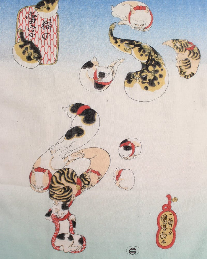 Tenugui, Double Gauze, Utagawa Kuniyoshi - Octopus and Blowfish