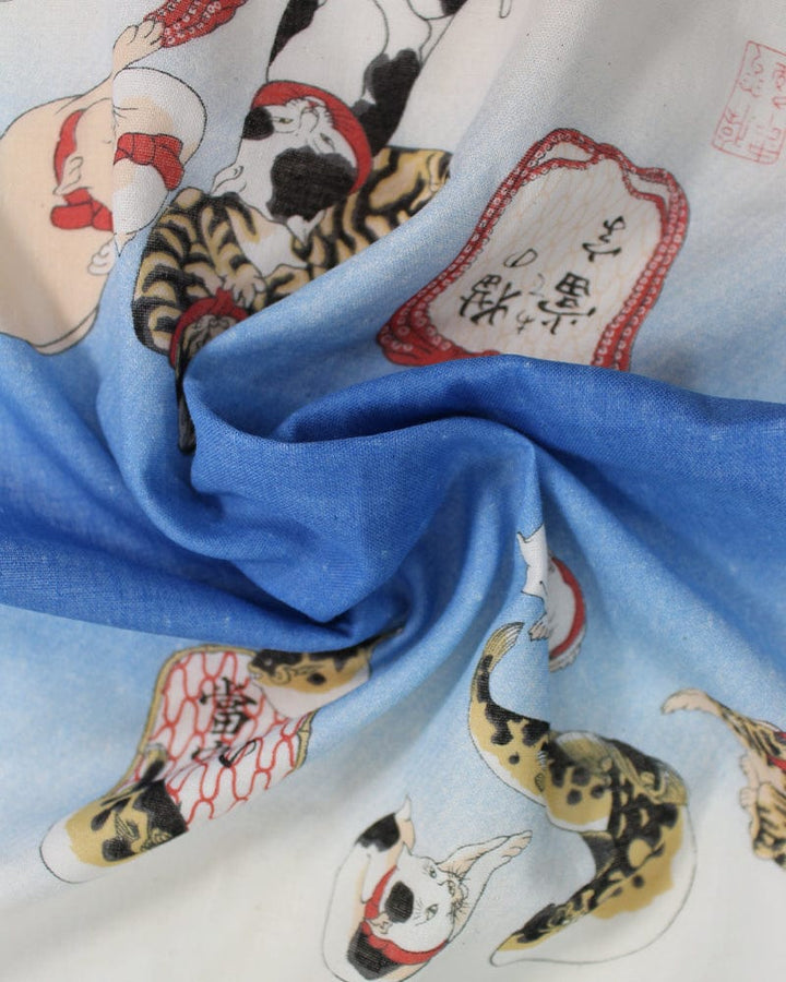 Tenugui, Double Gauze, Utagawa Kuniyoshi - Octopus and Blowfish