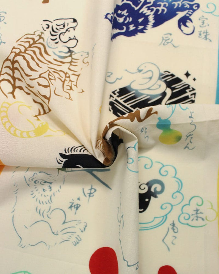 Tenugui, Chusen-Zome, Colorful Chinese Zodiac