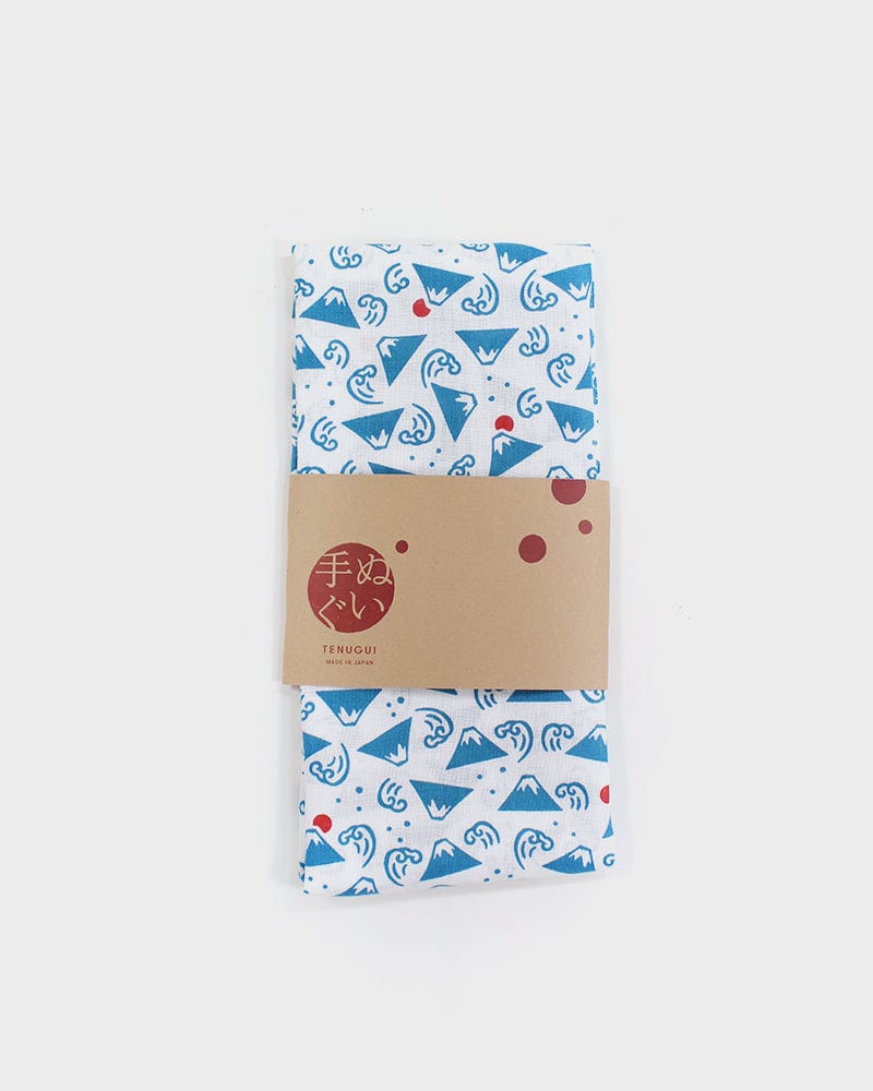 Tenugui, Classic, Komon, Mt. Fuji and Sun Pattern