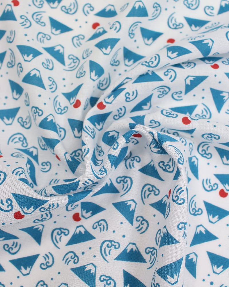 Tenugui, Classic, Komon, Mt. Fuji and Sun Pattern
