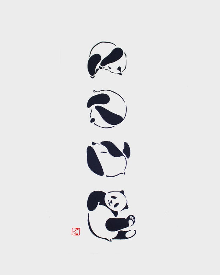 Tenugui, Chusen-Zome, Rolling Panda