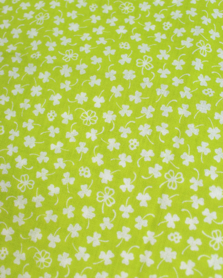 Tenugui, Classic, Komon, Green Clovers