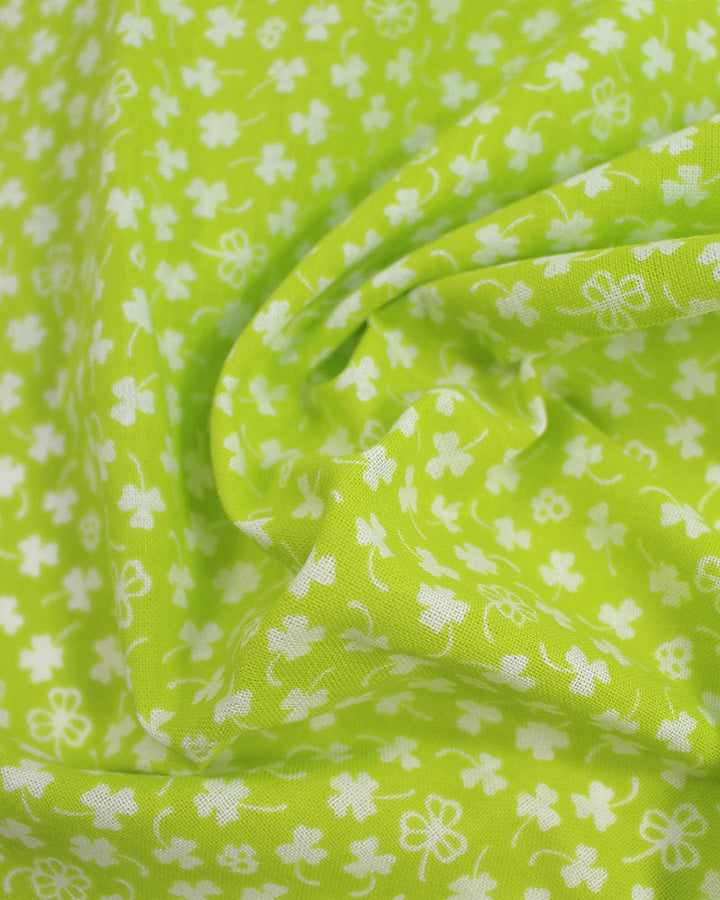 Tenugui, Classic, Komon, Green Clovers