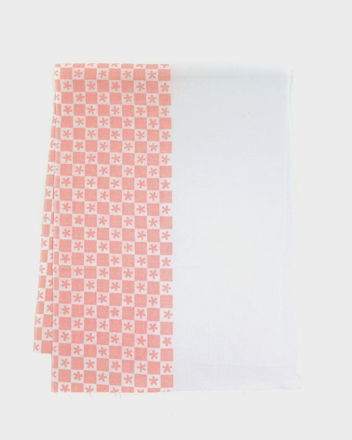 Tenugui, Classic, Komon, Sakura Within Checkers