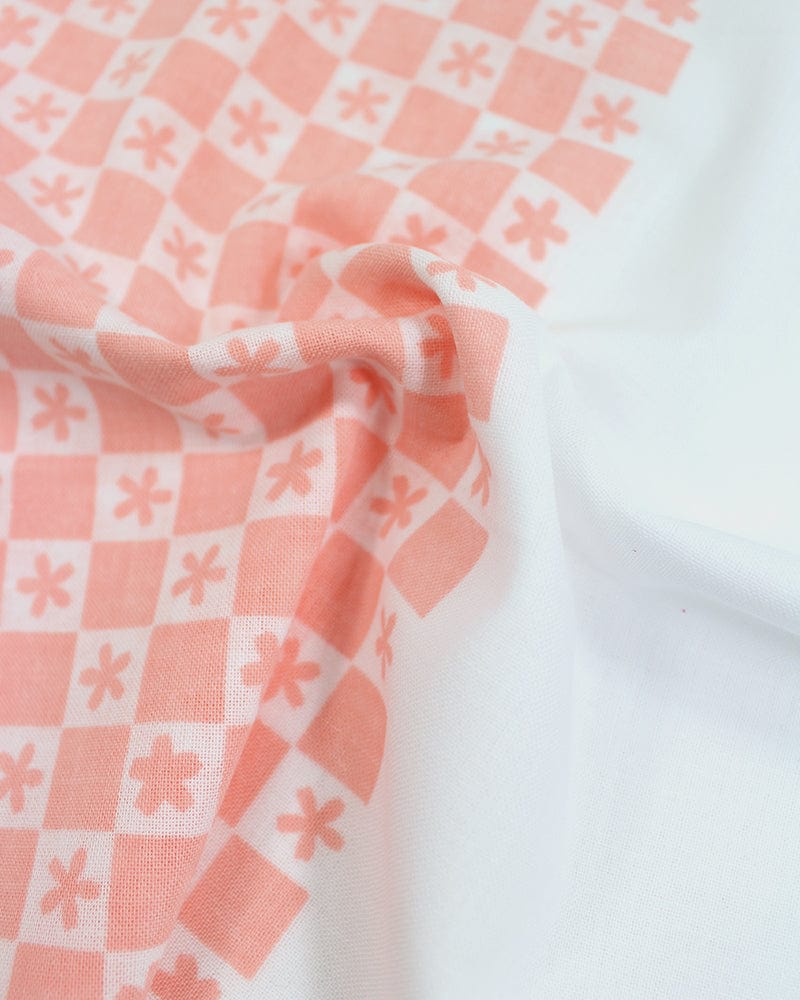 Tenugui, Classic, Komon, Sakura Within Checkers