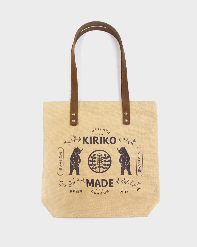 Kiriko Original Tote, Small, Canvas, Natural Bear – Kiriko Made