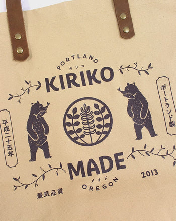 Kiriko Original Tote, Small, Canvas, Natural Bear – Kiriko Made