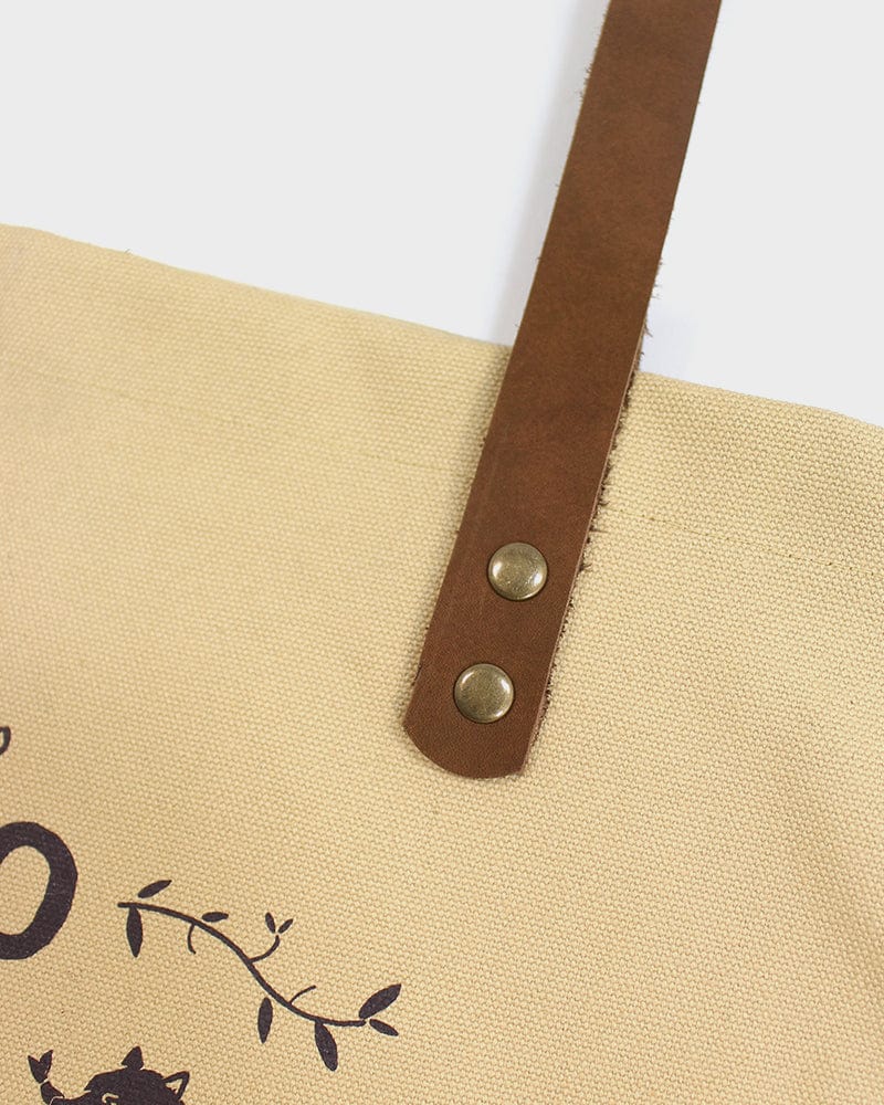 Kiriko Original Large Tote Bag, Canvas, Natural Bear