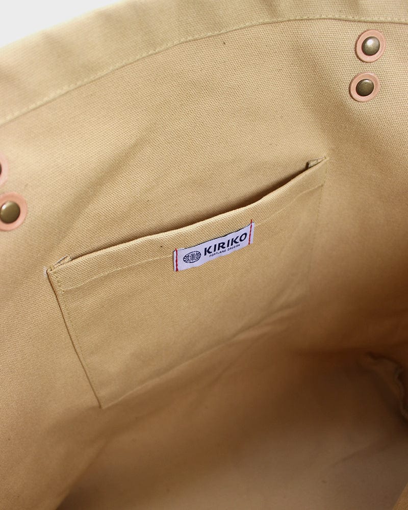 Kiriko Original Large Tote Bag, Canvas, Natural Bear
