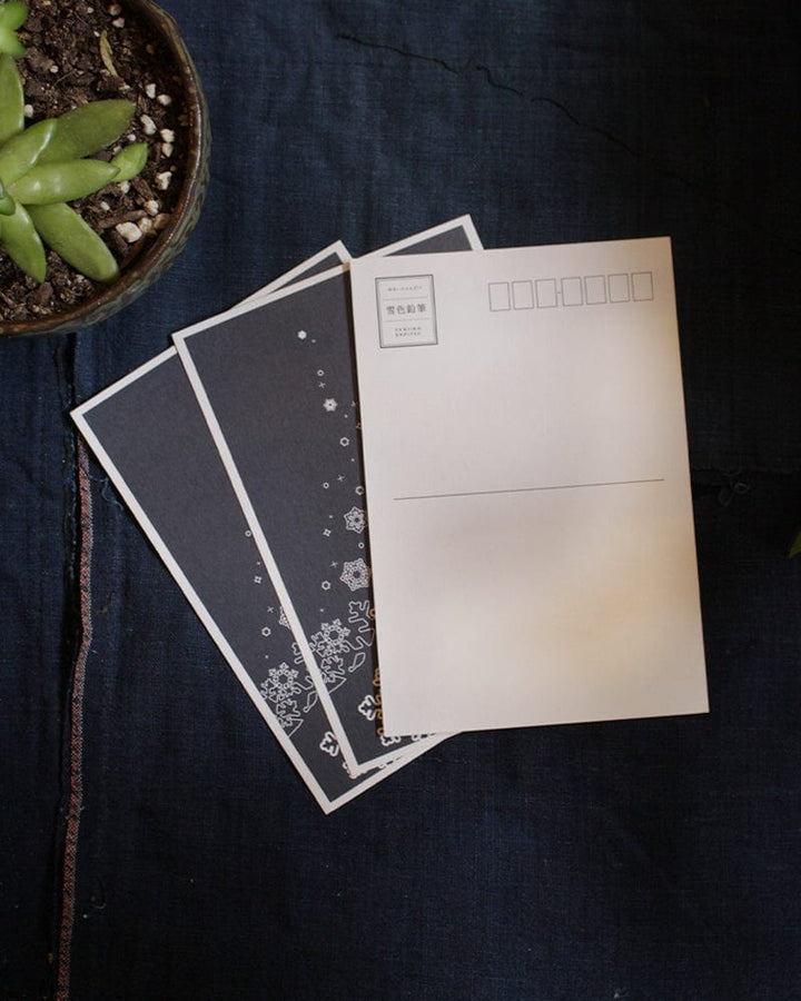 Greeting Cards, Snowflakes Color-In, Black and White