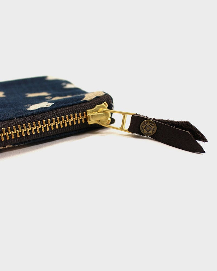 Kiriko Original, Zipper Wallet, Indigo Chidori