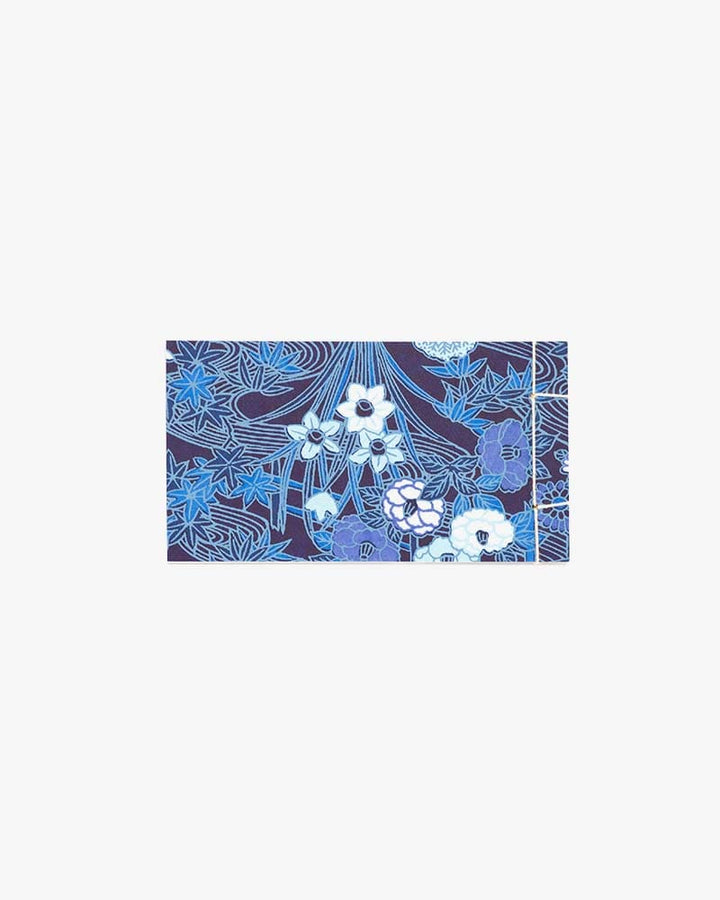 Shogado Memo Pad, Classic Series #12, Shades of Blue, Multi Floral Pattern