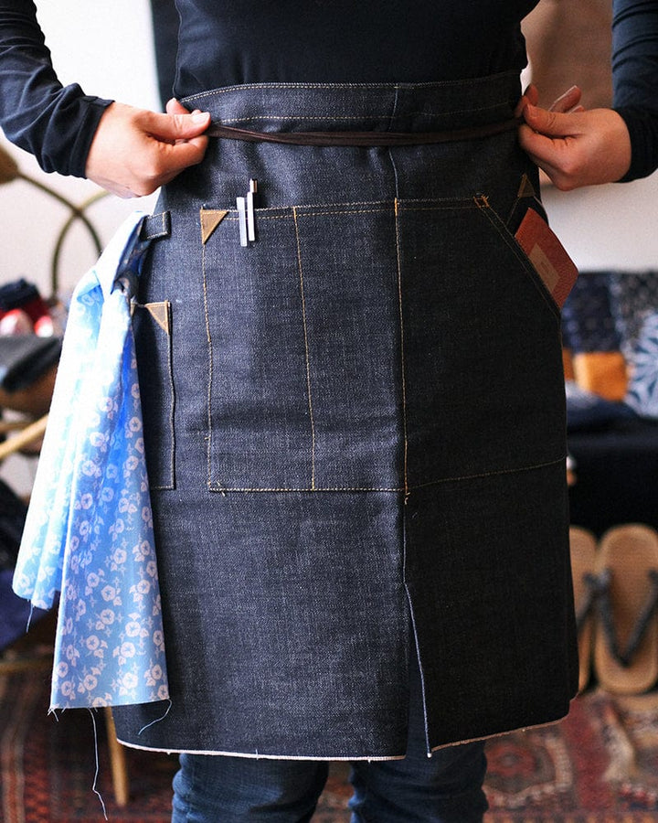 Kokoro Original Work Apron, Waist, Japanese Selvedge Denim, Indigo
