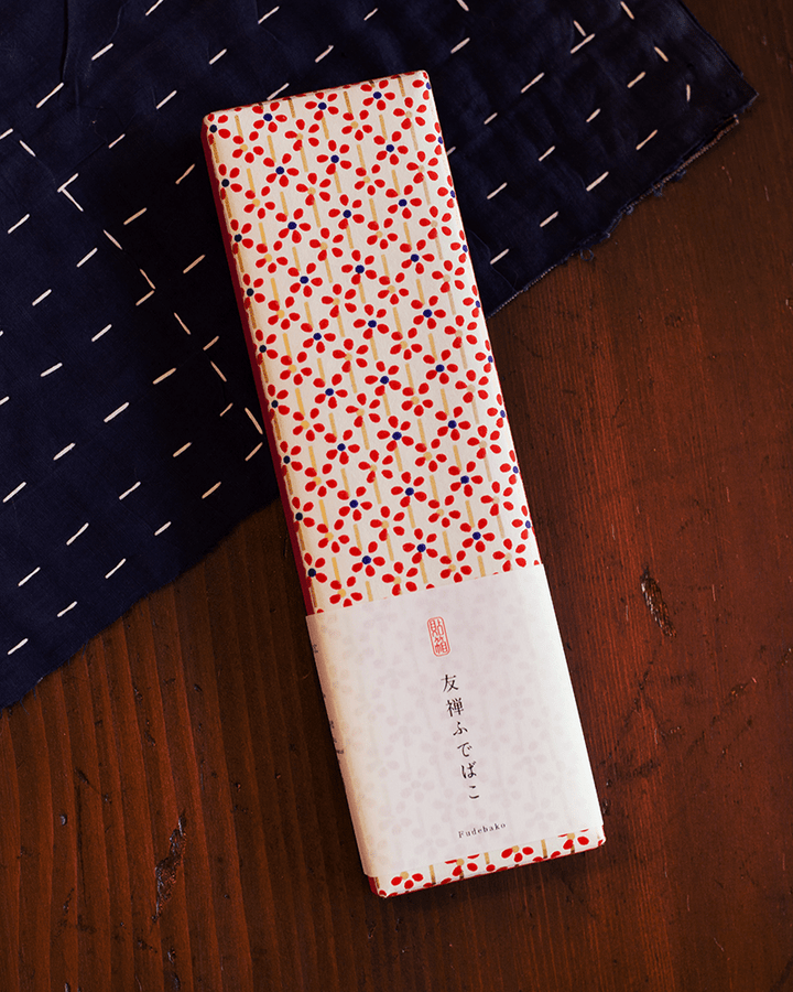 Shogado Pencil Box, Classic Series, Small Red and Blue Kobana