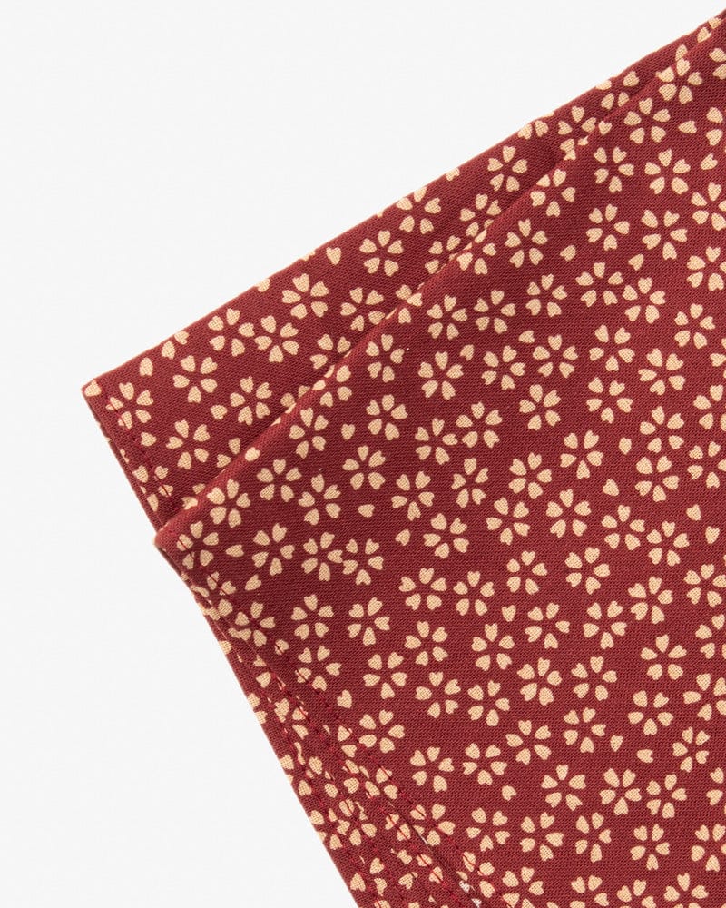 Kiriko Original Pocket Square, Red Small Sakura