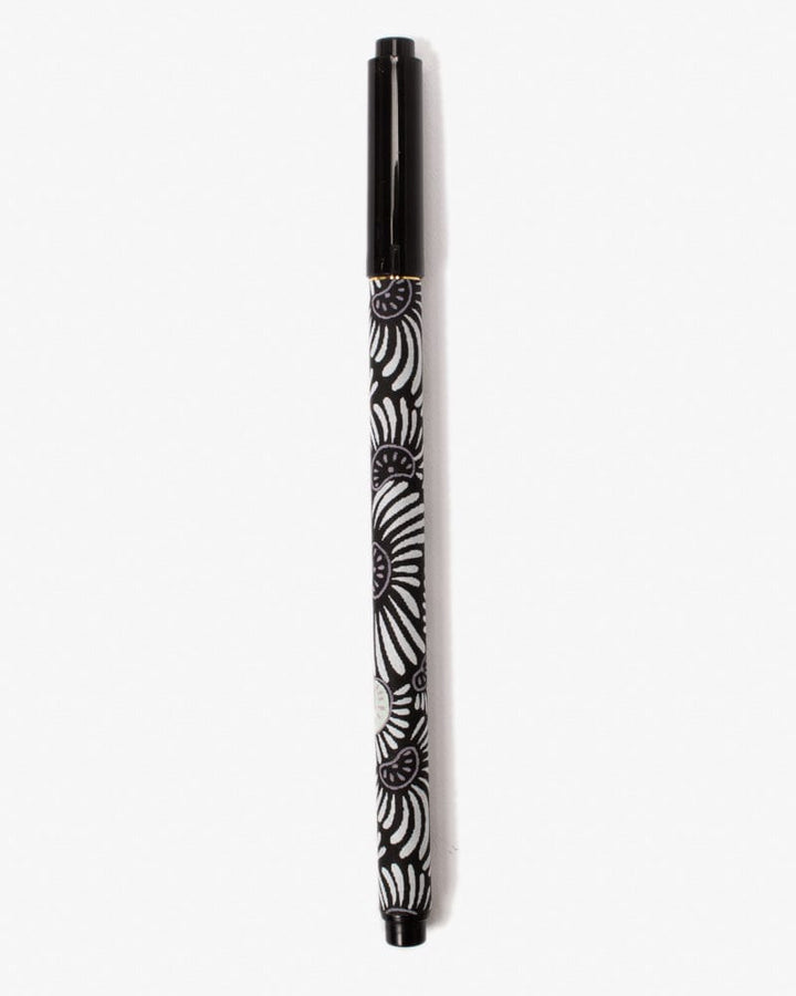 Shogado Calligraphy Brush Pen, Ginger Series, Black Floral