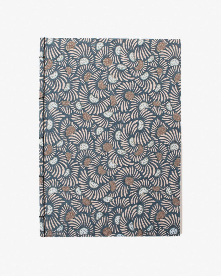 Shogado Watoji Notebook, Ginger Series, Floral Blue (L)