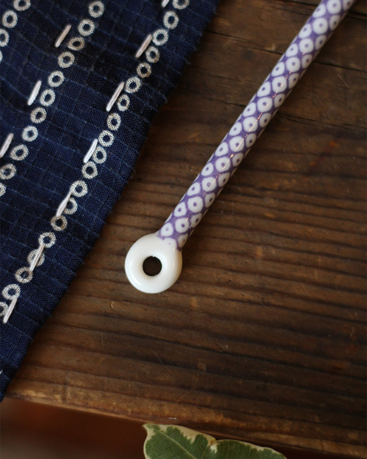 Hand-Painted Spoon, Ichiyama, Kokeshi, Purple