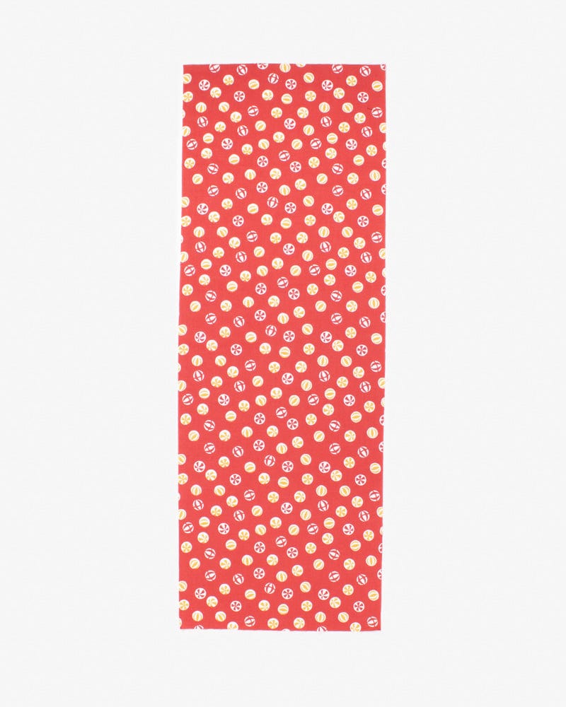Tenugui, Classic, Komon, Red &amp; Yellow Temari