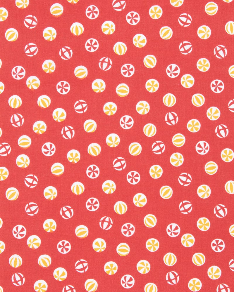 Tenugui, Classic, Komon, Red &amp; Yellow Temari
