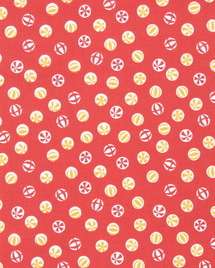 Tenugui, Classic, Komon, Red &amp; Yellow Temari