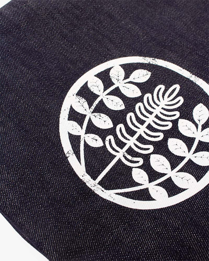 Kiriko Original Small Tote Bag, Selvedge Denim, Indigo Logo