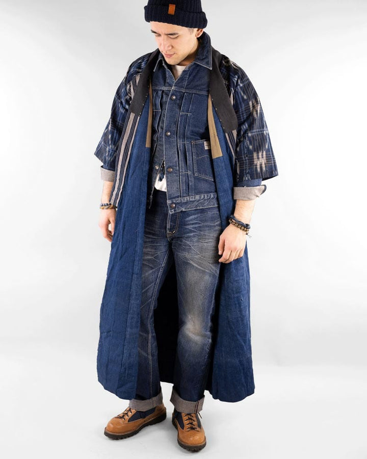 Vintage Noragi Jacket, Reversible, Shima and Kamon Crest