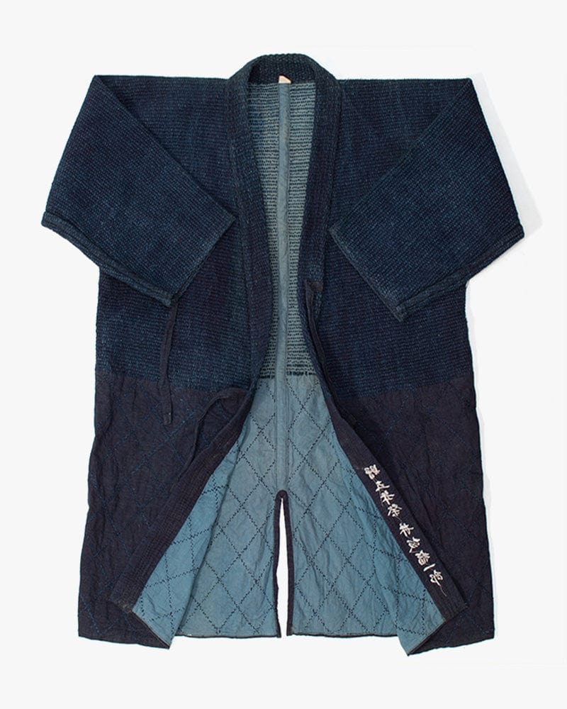 Vintage Dougi Jacket, Fully Hand Sashiko Stitched, Indigo, Isaka