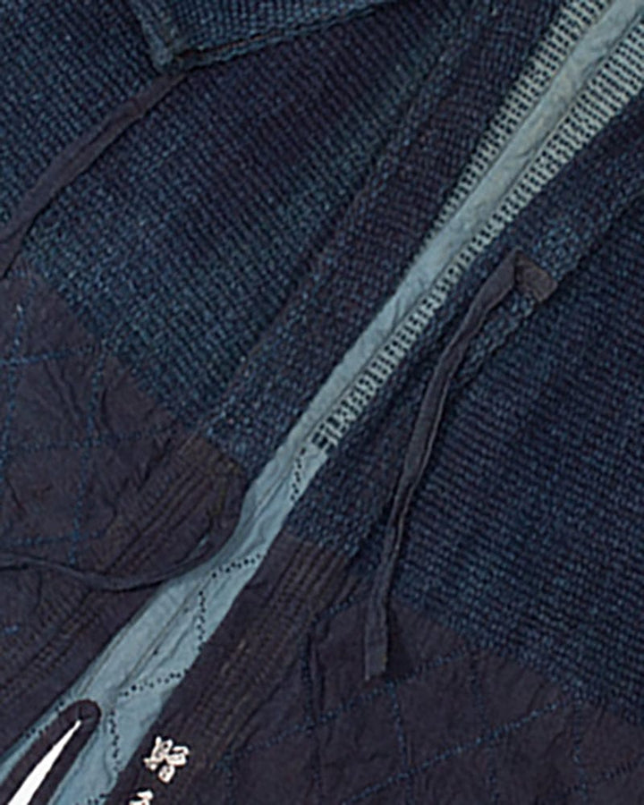 Vintage Dougi Jacket, Fully Hand Sashiko Stitched, Indigo, Isaka