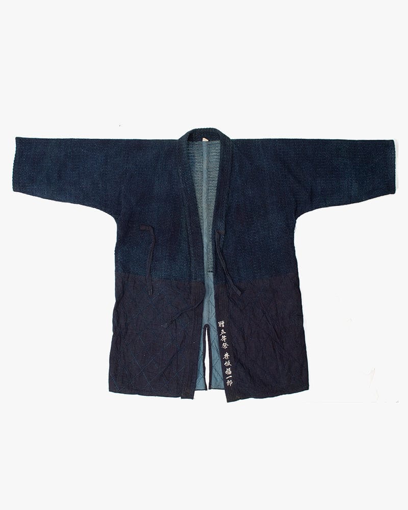 Vintage Dougi Jacket, Fully Hand Sashiko Stitched, Indigo, Isaka
