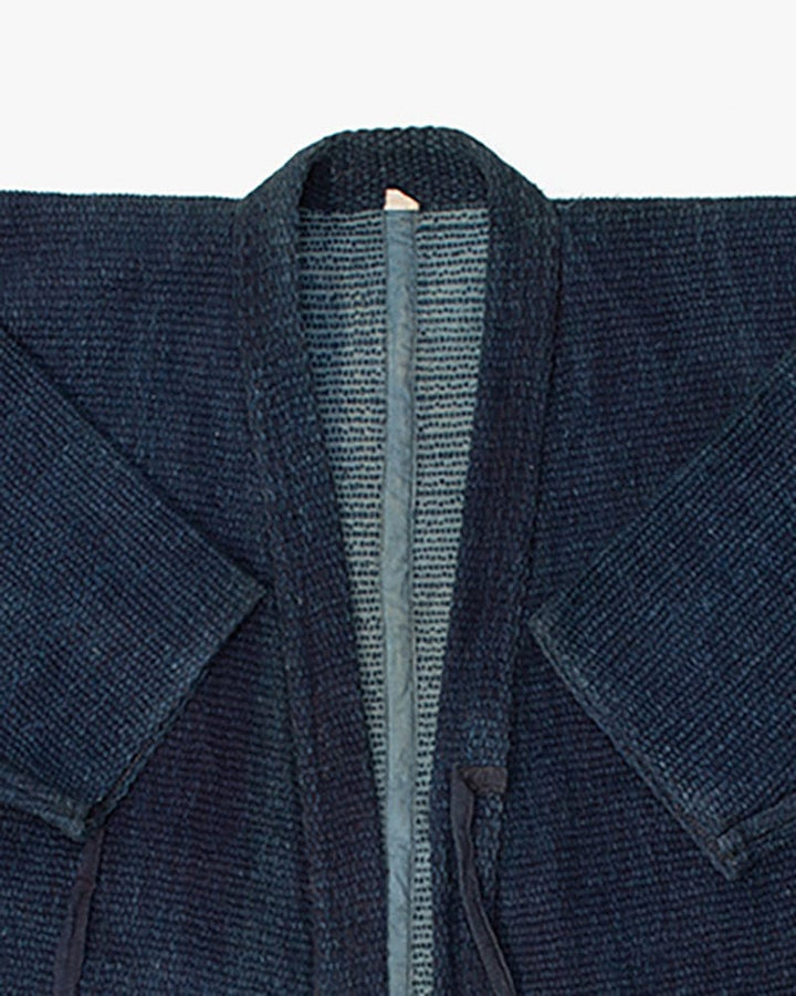 Vintage Dougi Jacket, Fully Hand Sashiko Stitched, Indigo, Isaka